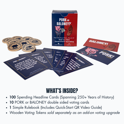 Pork or Baloney?™ — The Hilarious Party Game of Real vs. Fake Government Spending
